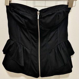 NWT bebe Strapless Peplum Corset